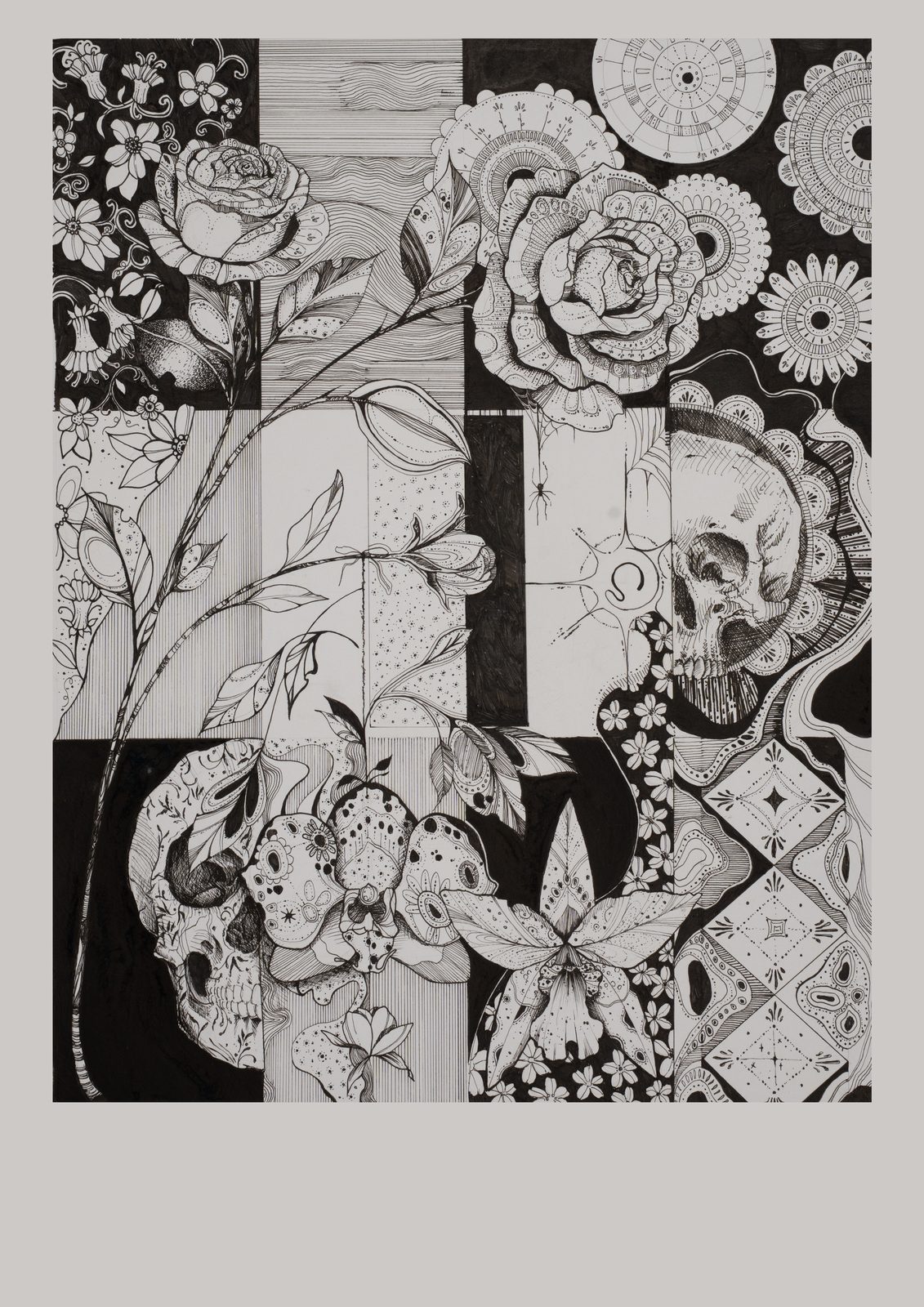 Botanical Illustration — Hand-drawn botanical composition on paper.