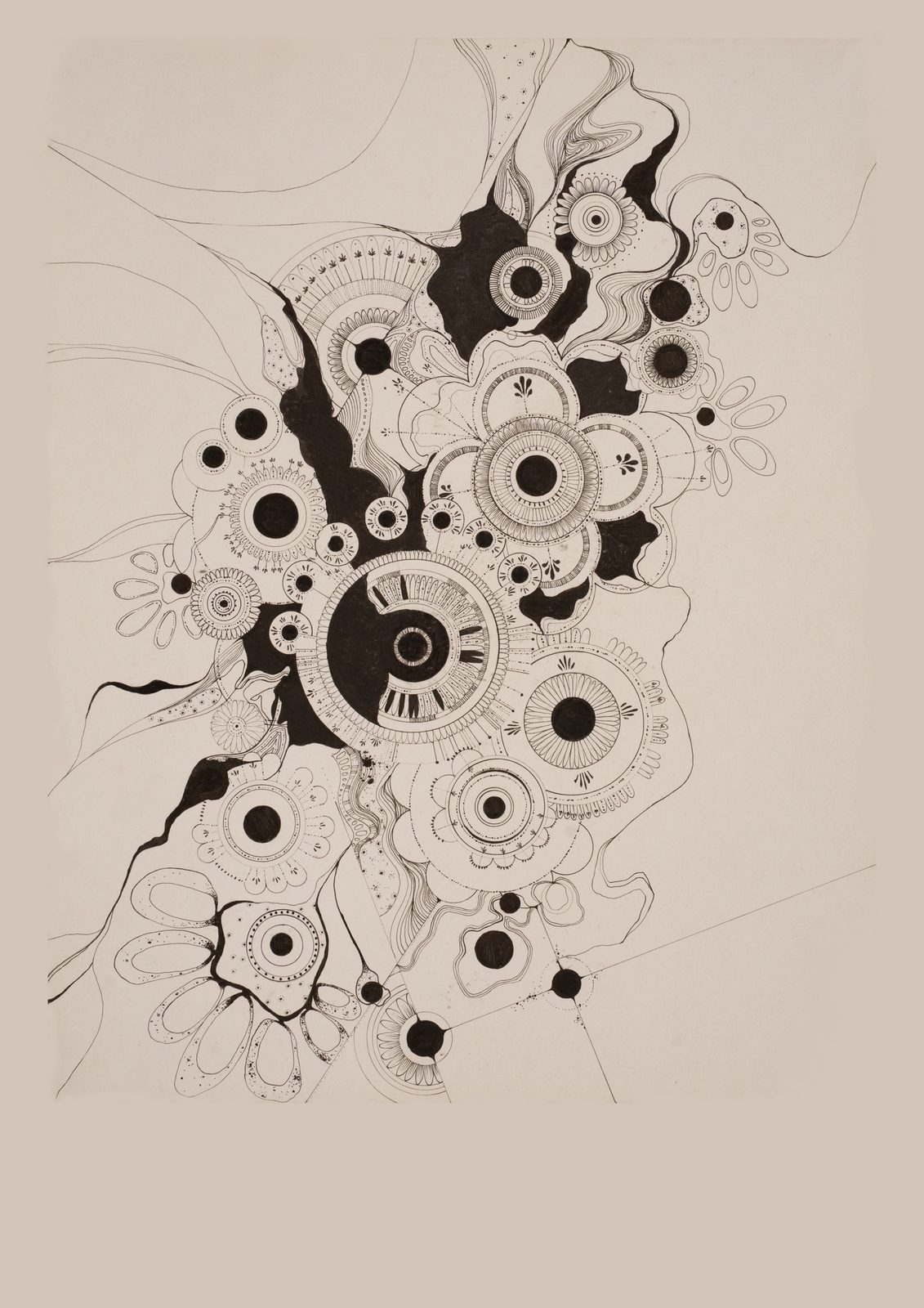 Ink Study — Fine line pen and ink study — studio original.