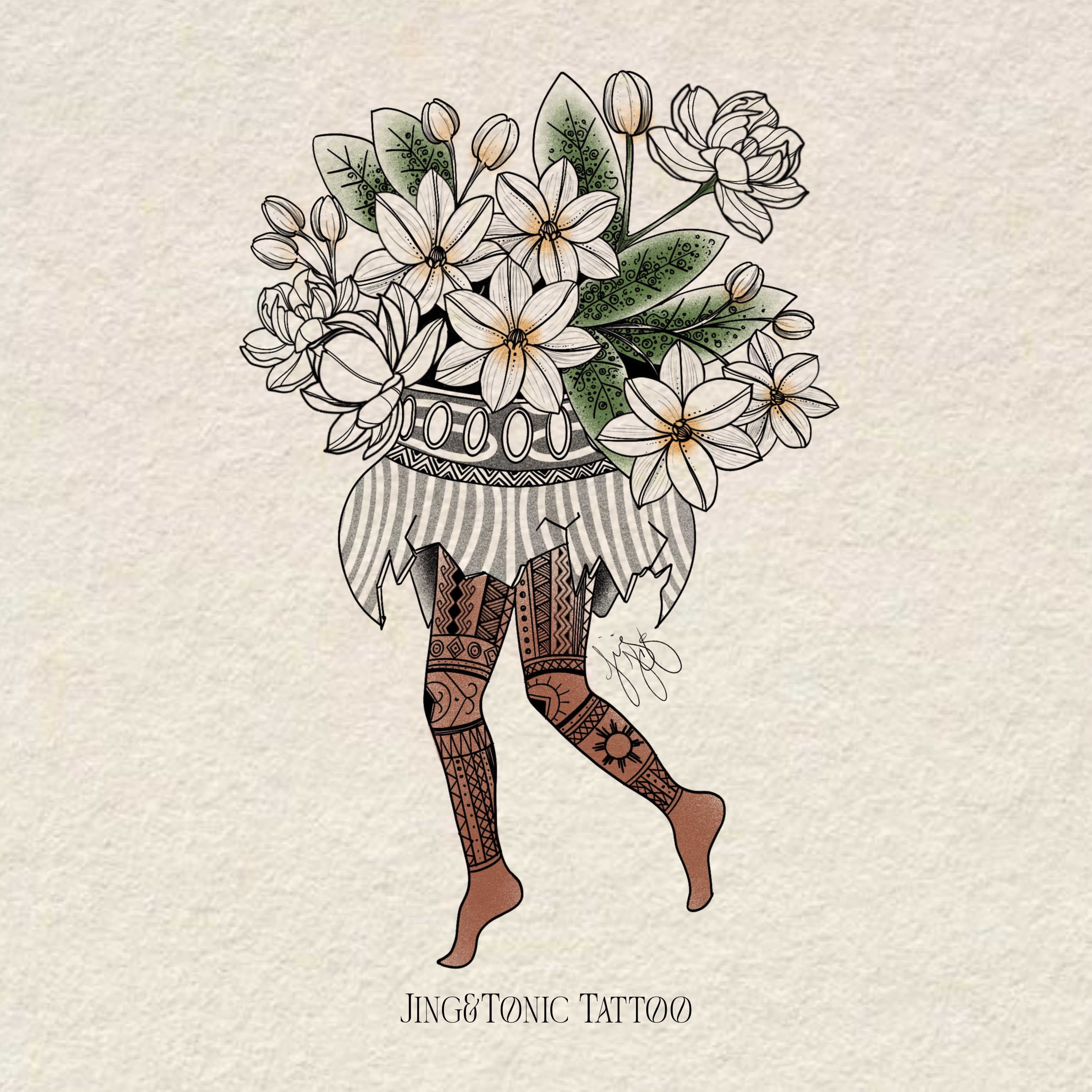 Ornamental Study — Clean fine line — ask about placement