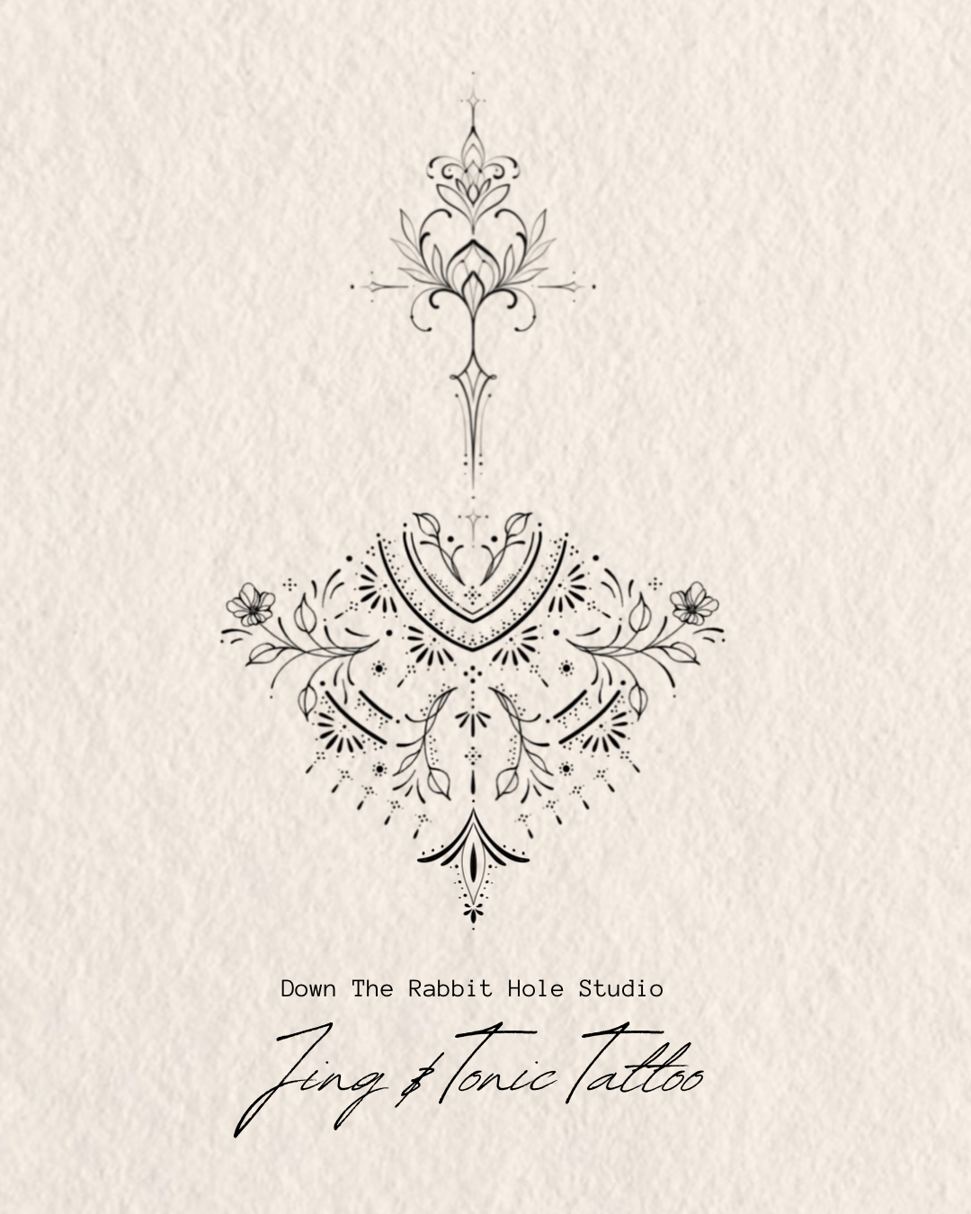 Fine Line Study — Delicate pen and ink — contact to book