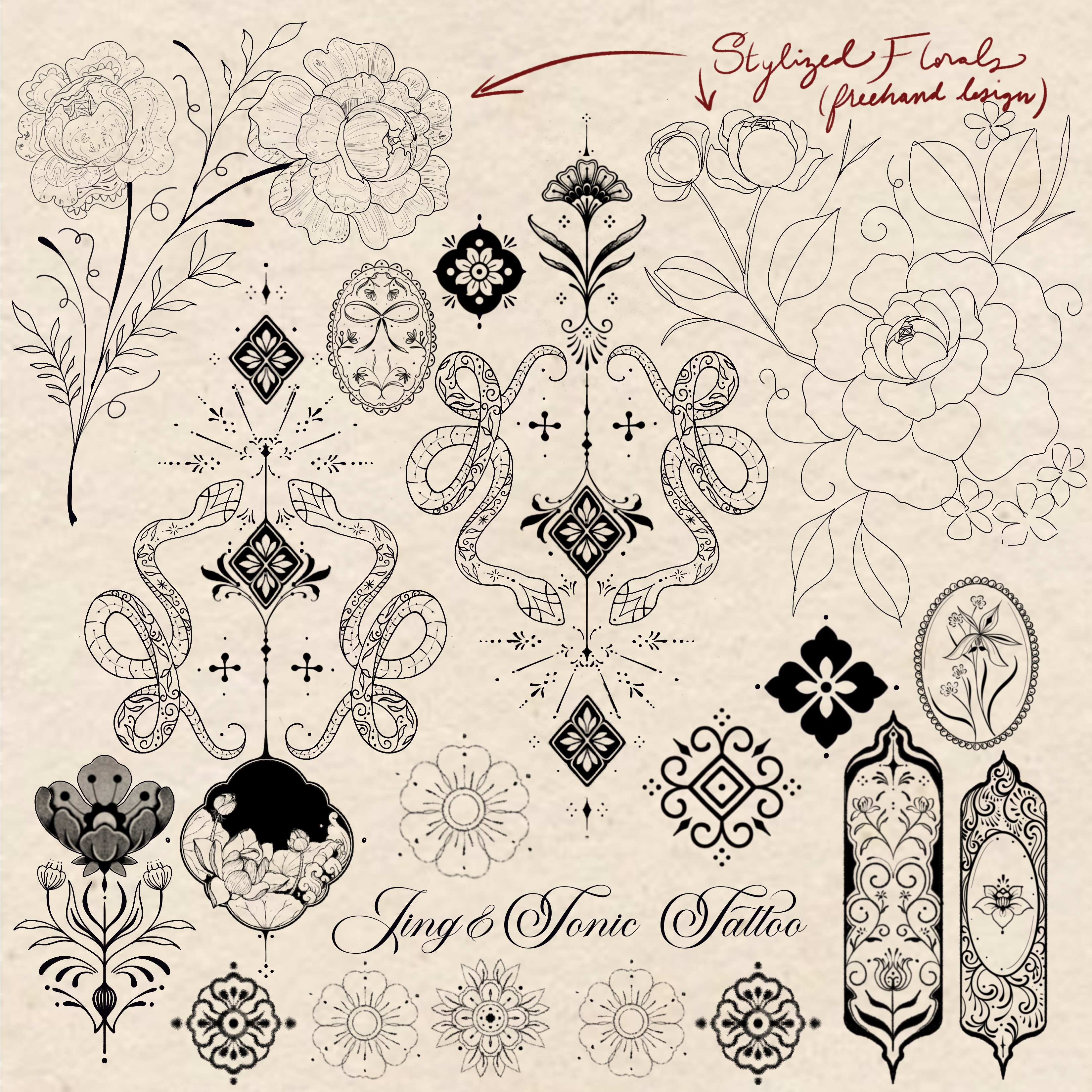 Floral Sketch — Available — inquire about placement