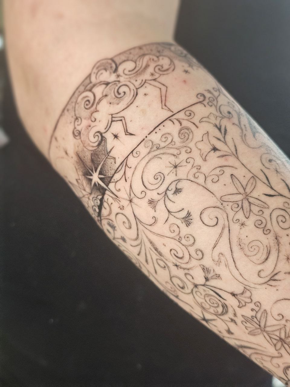 Iron Flame tattoo — Fine Line · Fantasy by Jing, Cebu