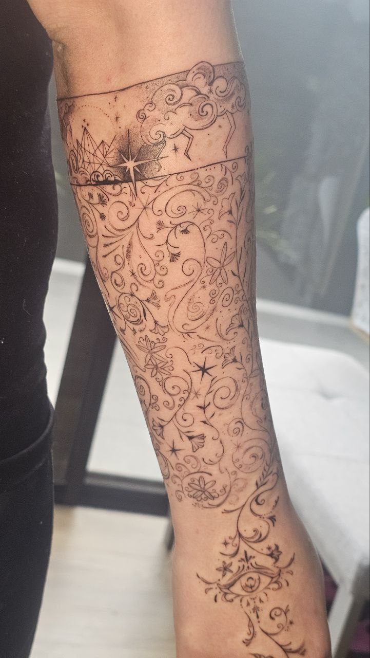 Iron Flame tattoo — Fine Line · Fantasy by Jing, Cebu