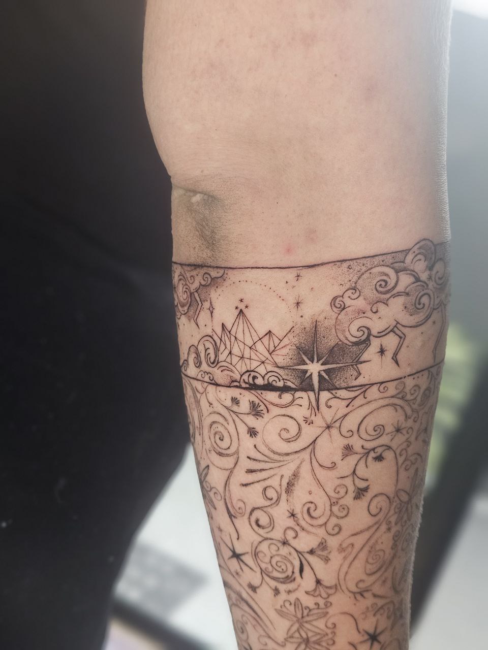 Iron Flame tattoo — Fine Line · Fantasy by Jing, Cebu