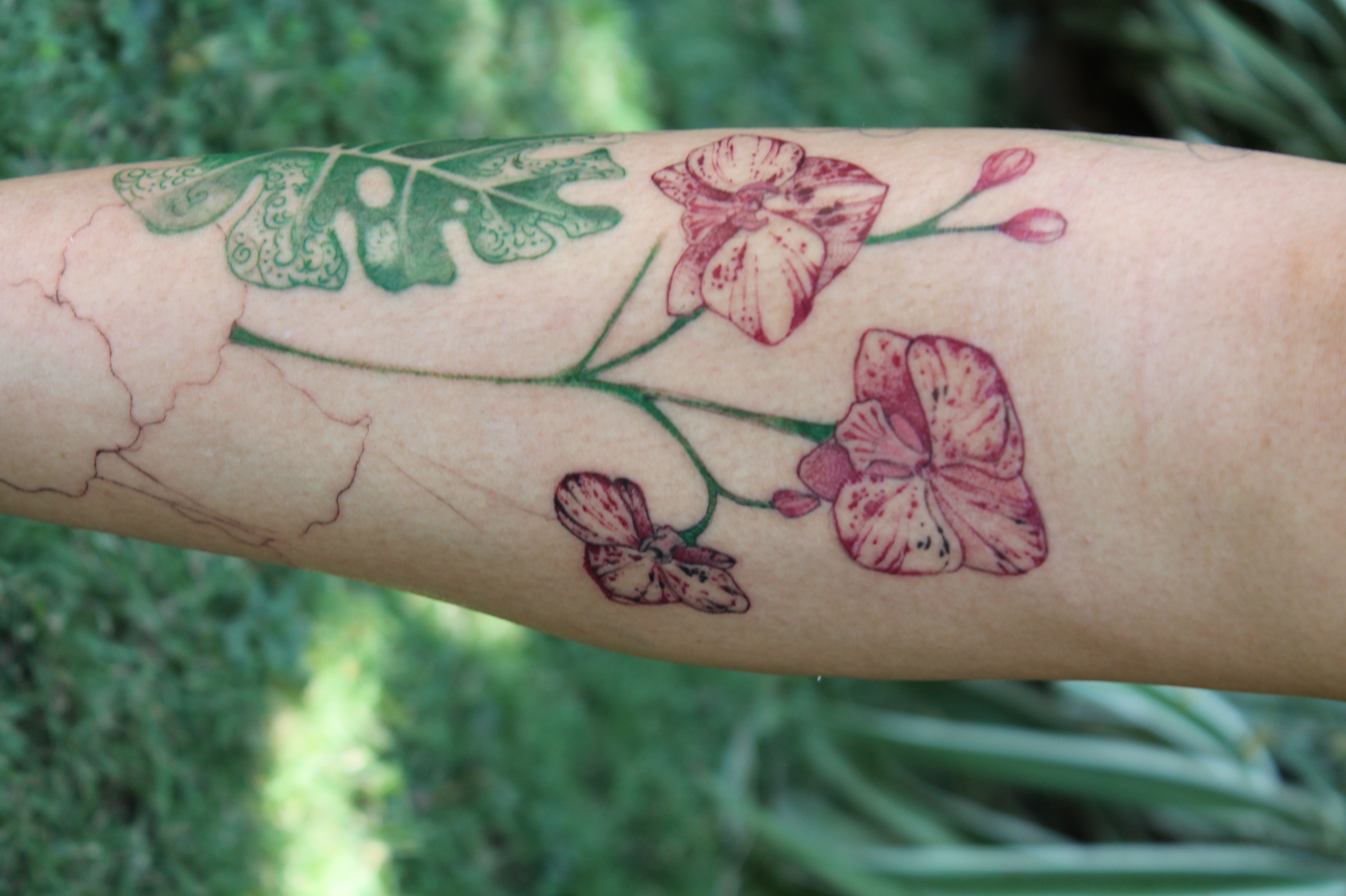 Botanical tattoo — Floral · Fine Line by Jing, Cebu