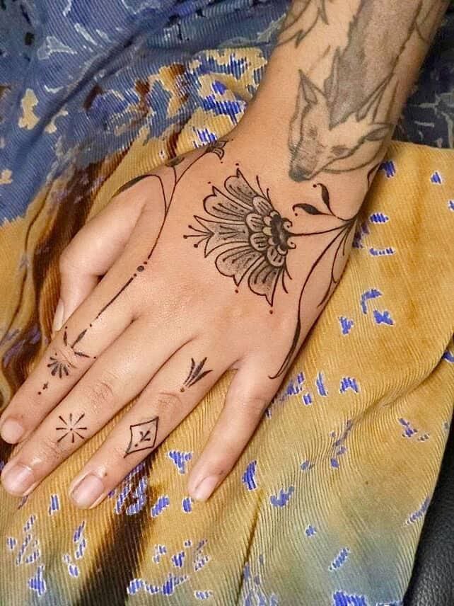 Botanical tattoo — Floral · Fine Line by Jing, Cebu