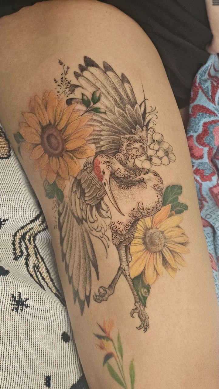 Botanical tattoo — Floral · Fine Line by Jing, Cebu