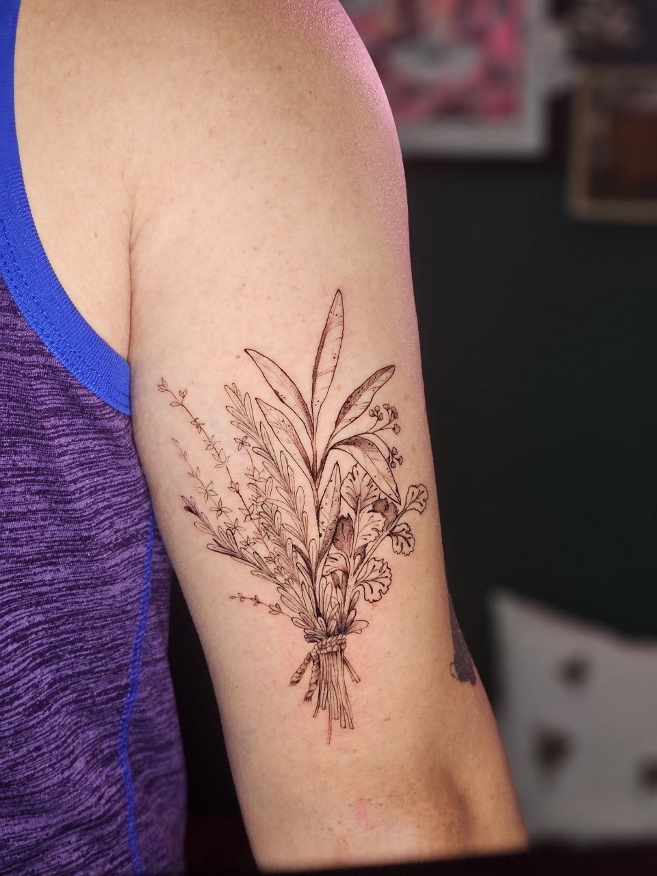Botanical tattoo — Floral · Fine Line by Jing, Cebu