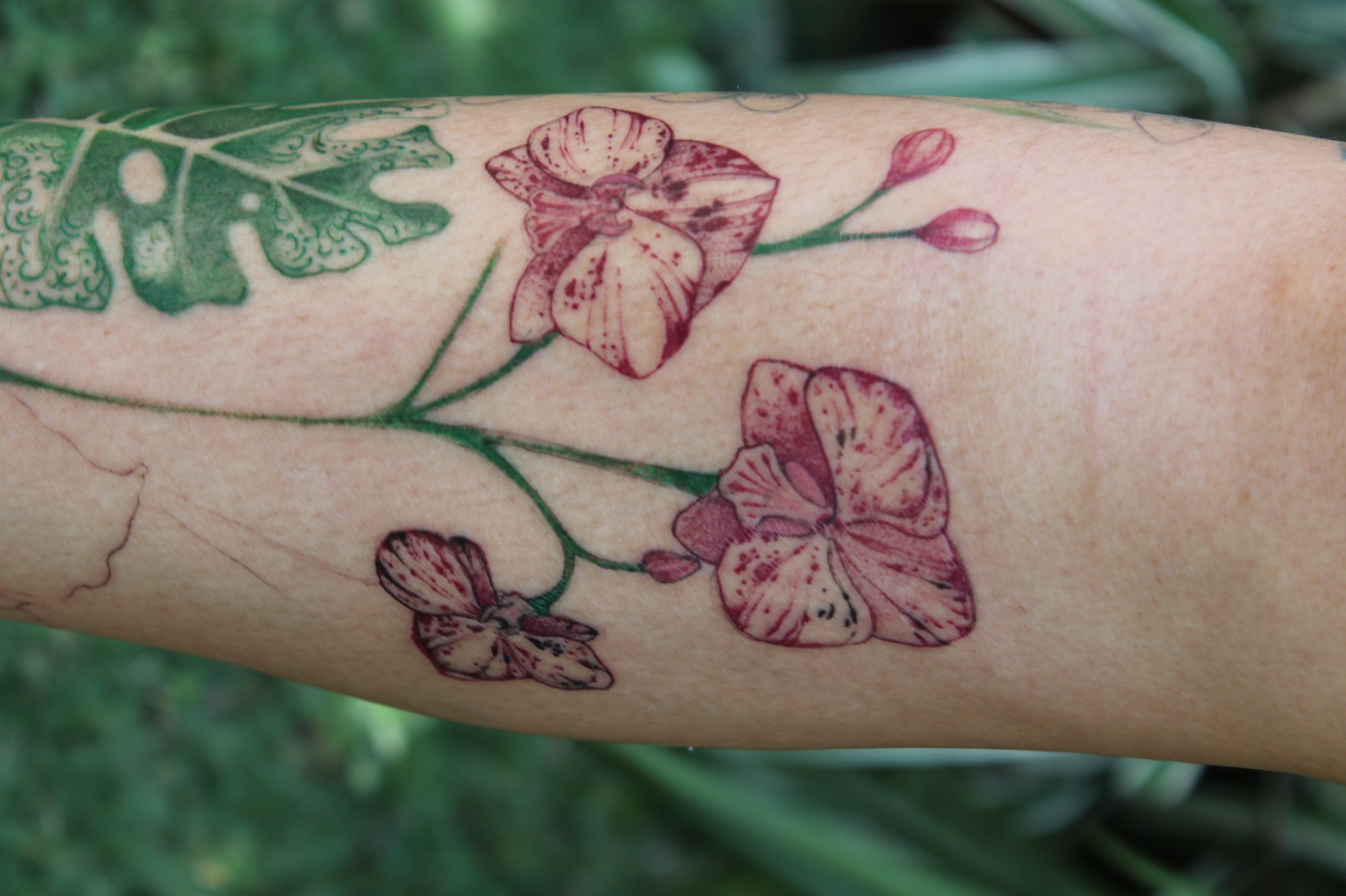 Botanical tattoo — Floral · Fine Line by Jing, Cebu