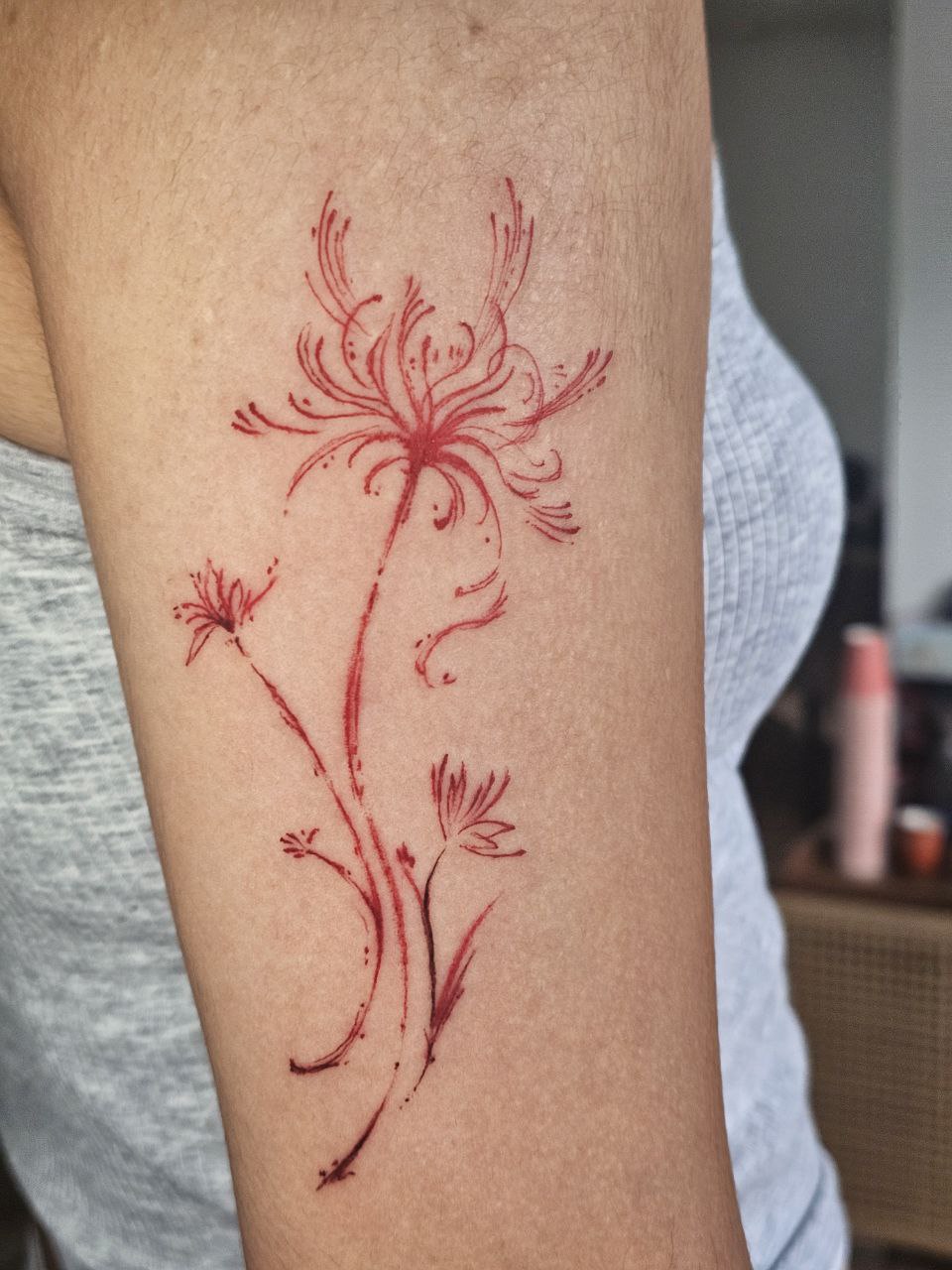 Color Work tattoo — Fine Line · Color by Jing, Cebu