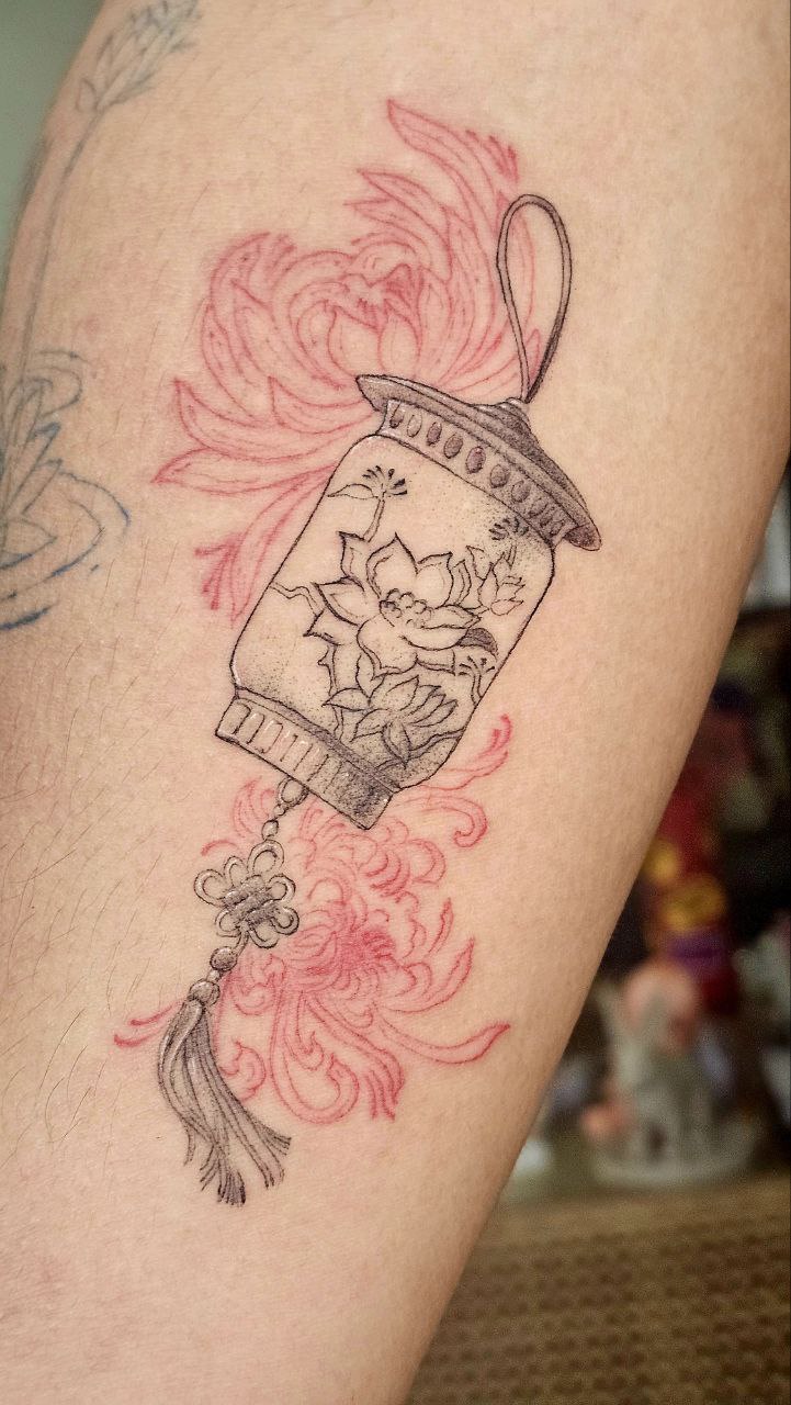 Color Work tattoo — Fine Line · Color by Jing, Cebu