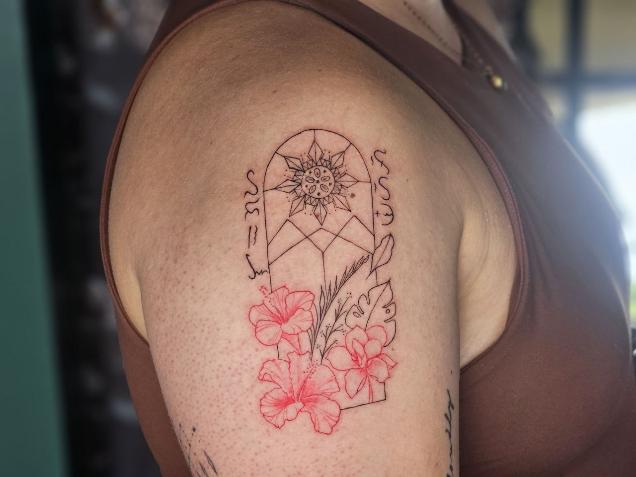 Color Work tattoo — Fine Line · Color by Jing, Cebu