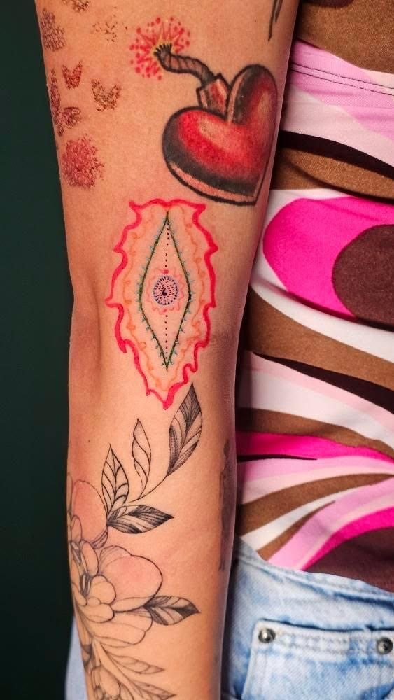 Color Work tattoo — Fine Line · Color by Jing, Cebu