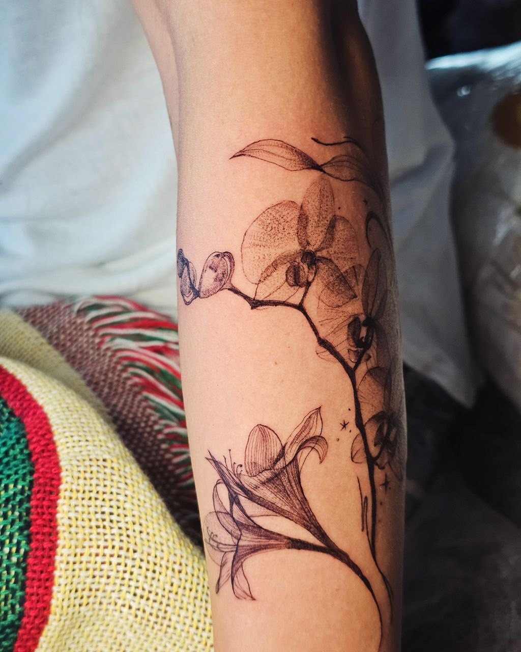 Floral tattoo — Floral · Fine Line by Jing, Cebu