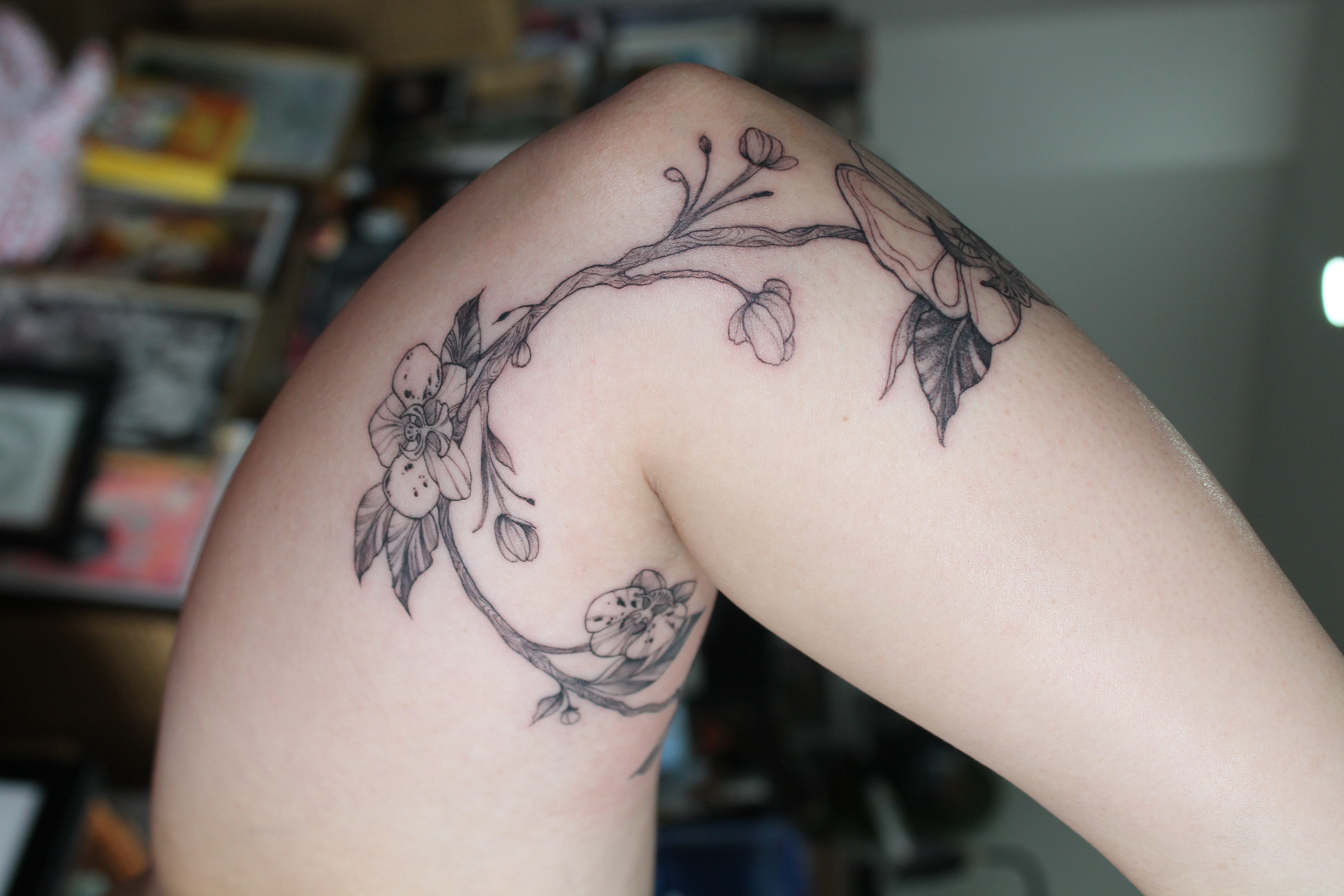Floral tattoo — Floral · Fine Line by Jing, Cebu