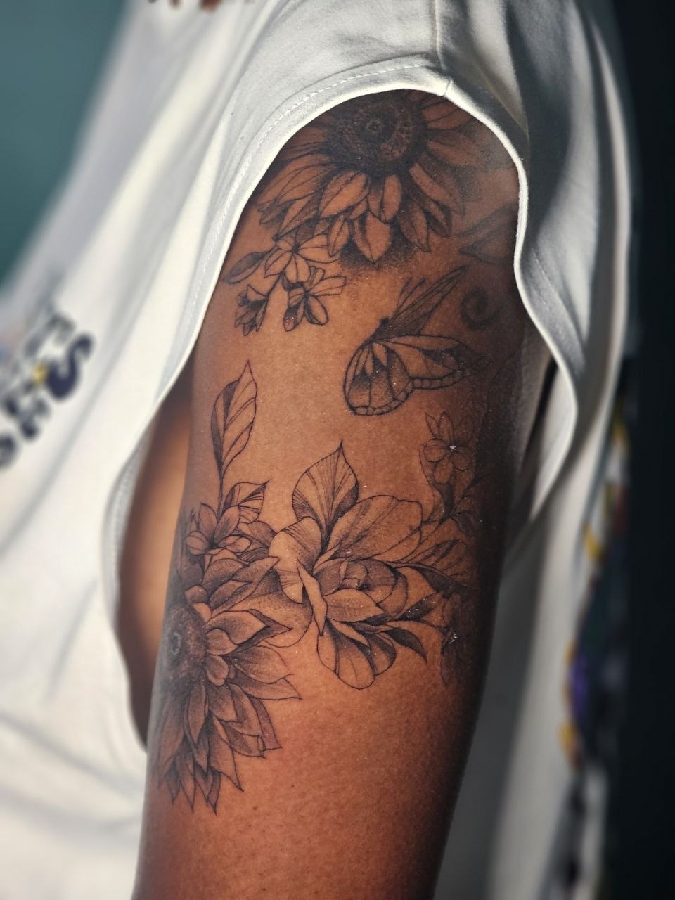 Floral tattoo — Floral · Fine Line by Jing, Cebu