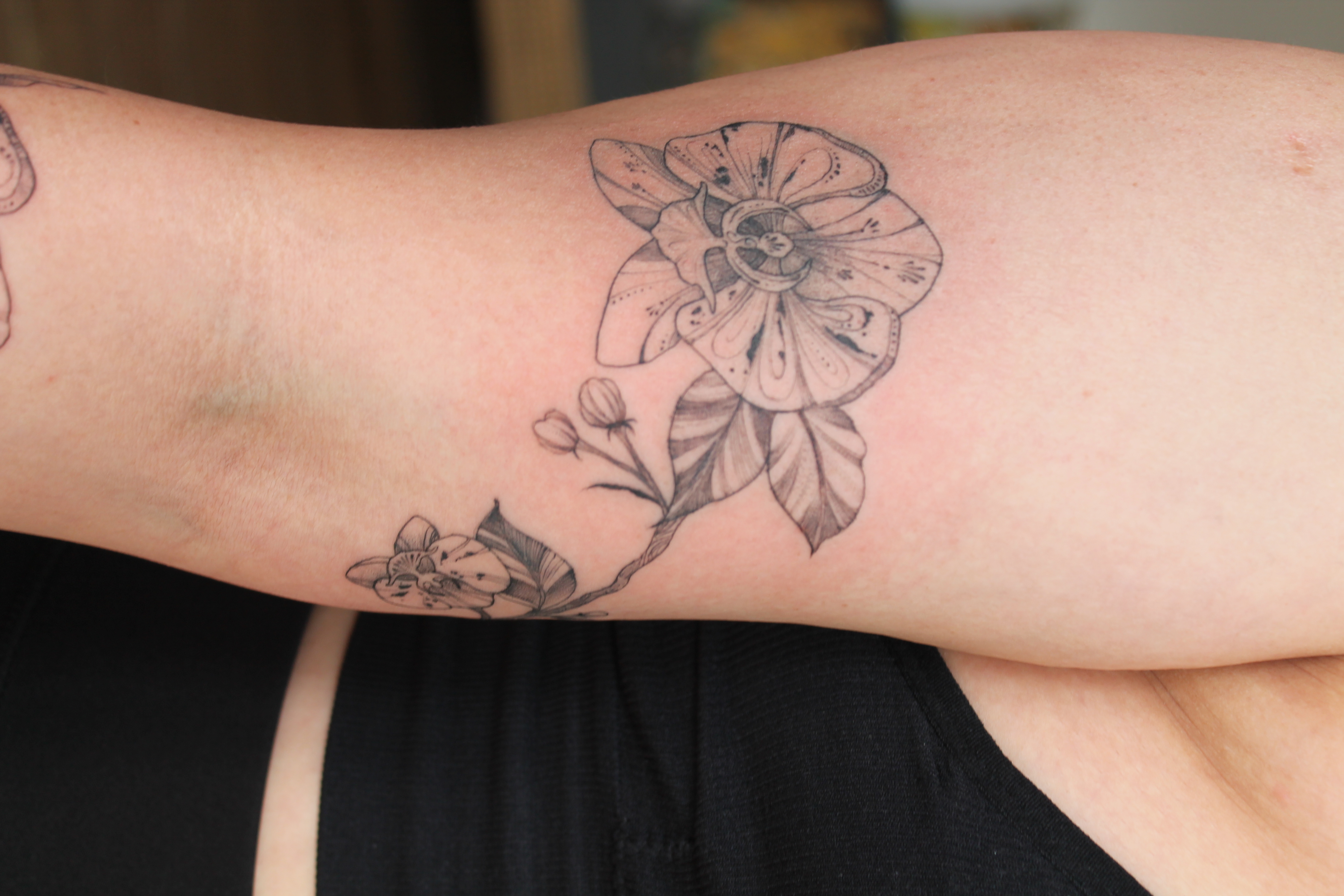 Floral tattoo — Floral · Fine Line by Jing, Cebu
