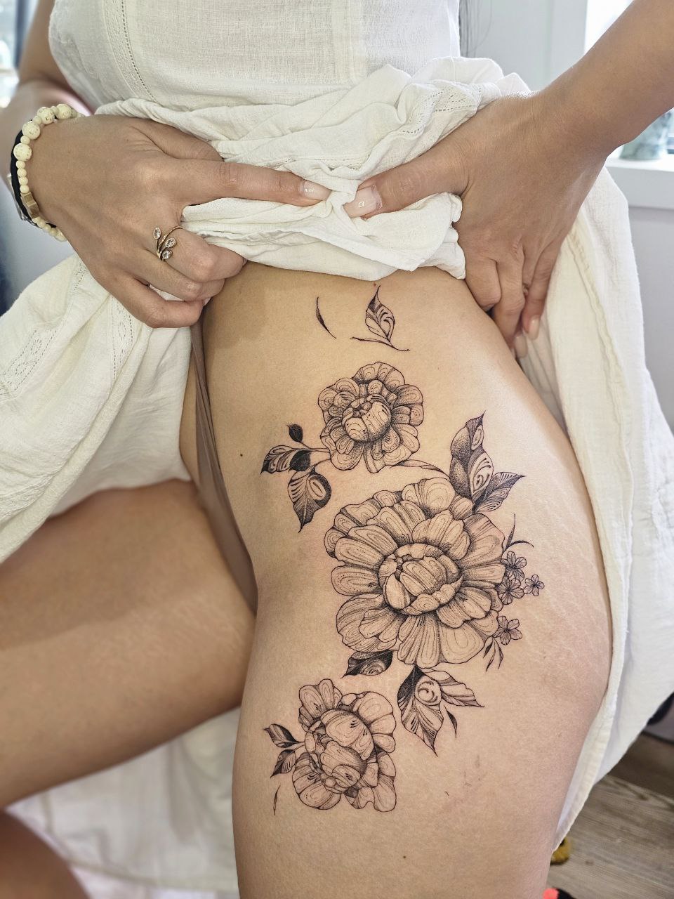 Floral tattoo — Floral · Fine Line by Jing, Cebu