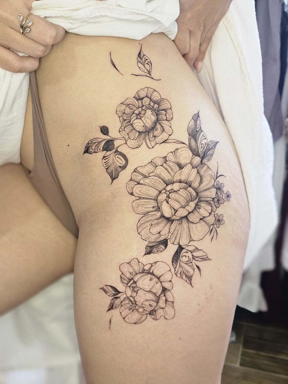 Floral tattoo — Floral · Fine Line by Jing, Cebu