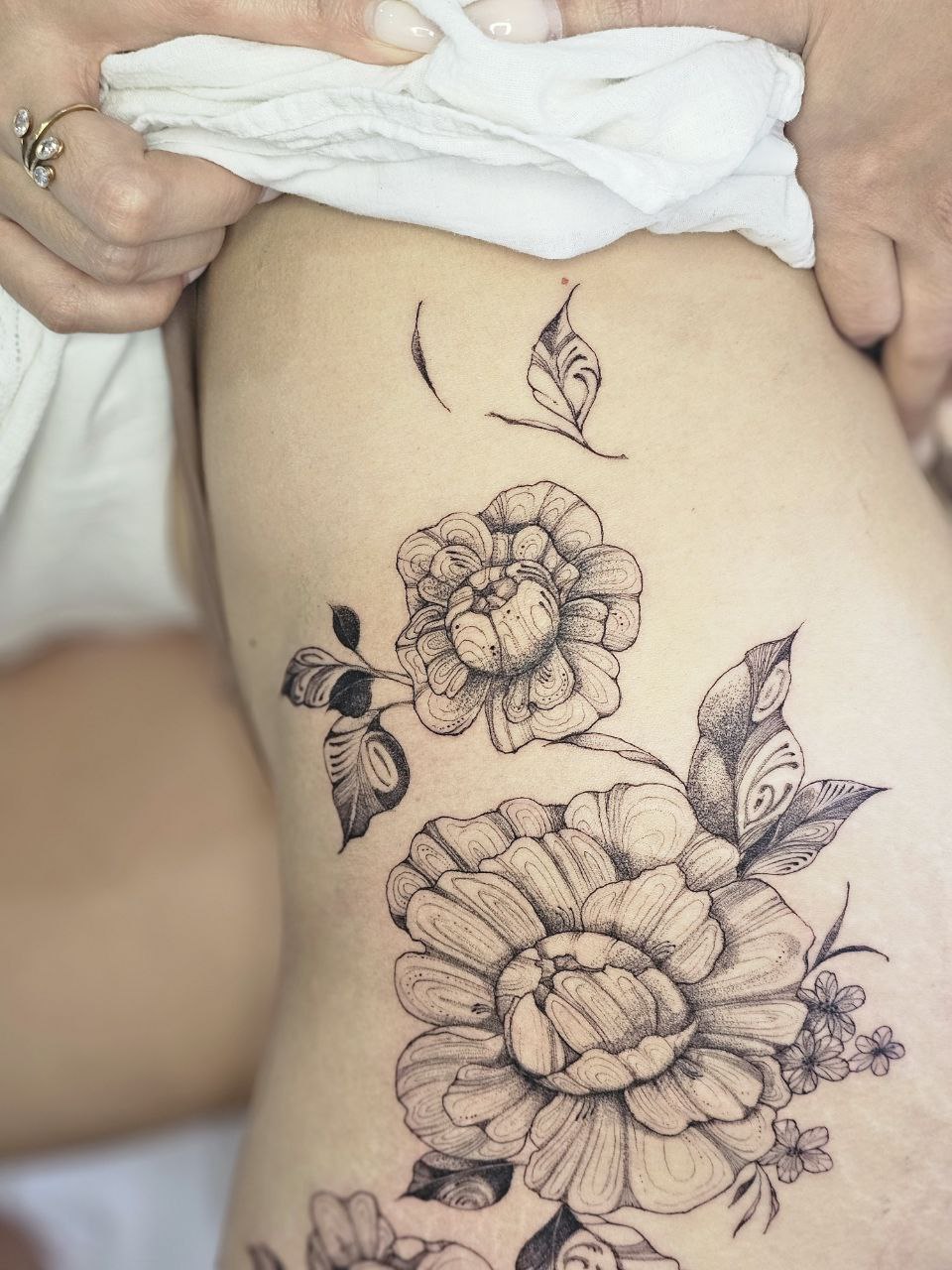 Floral tattoo — Floral · Fine Line by Jing, Cebu