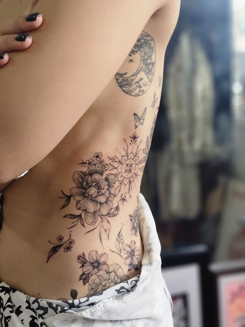 Floral tattoo — Floral · Fine Line by Jing, Cebu