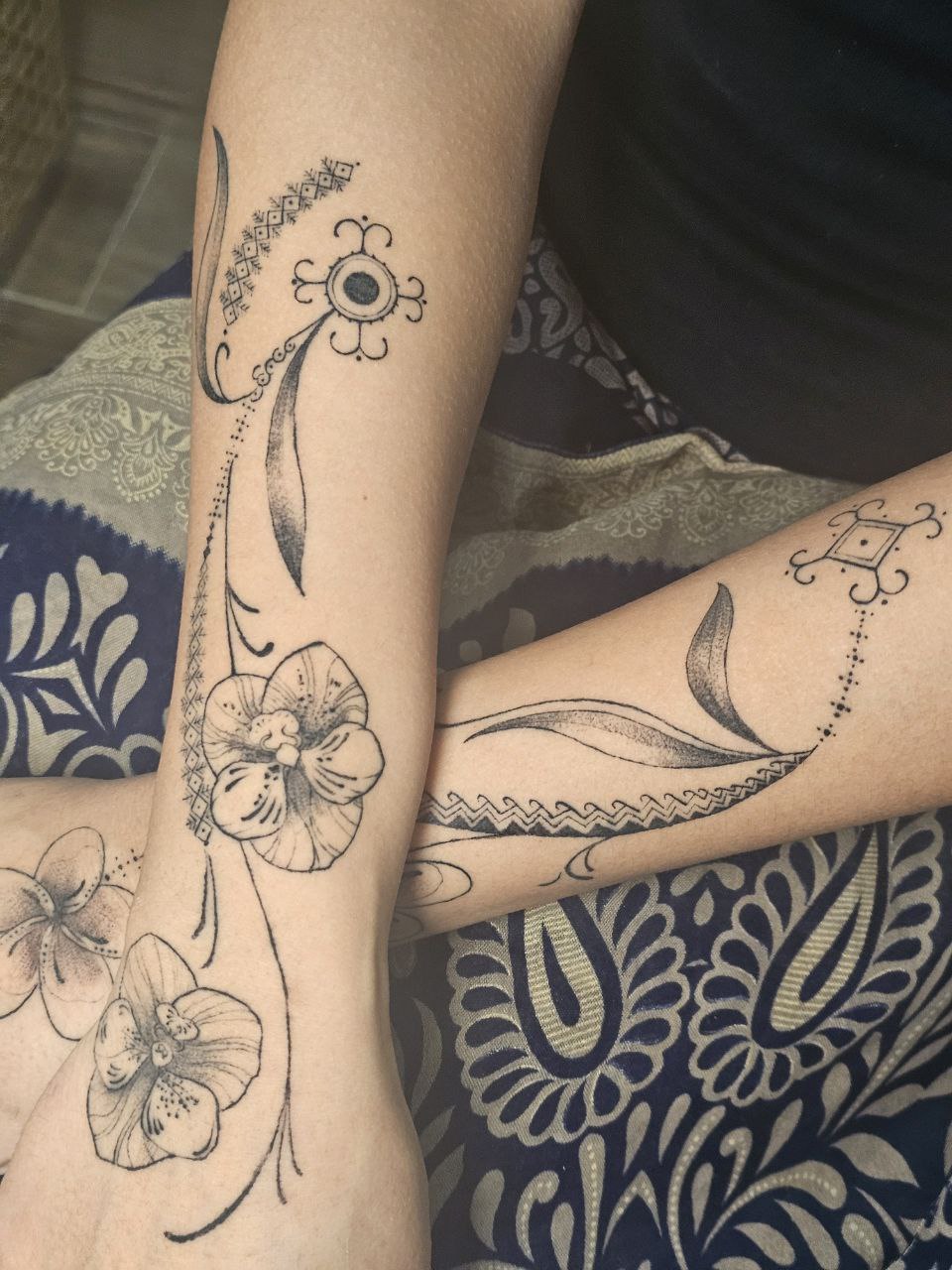 Floral tattoo — Floral · Fine Line by Jing, Cebu