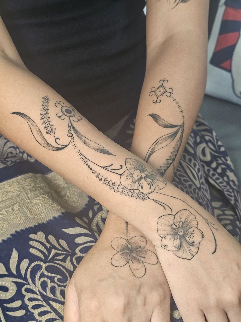 Floral tattoo — Floral · Fine Line by Jing, Cebu