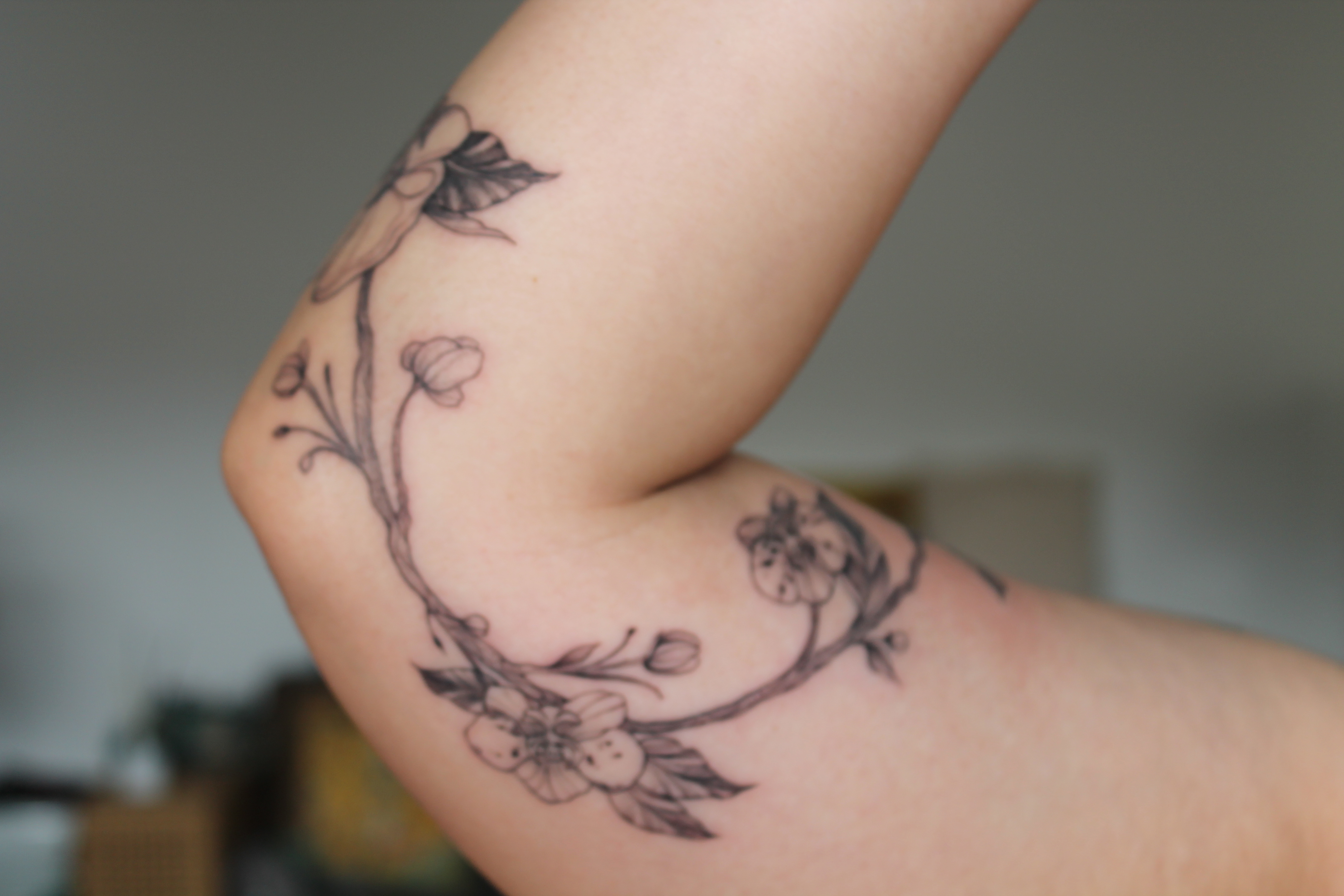 Floral tattoo — Floral · Fine Line by Jing, Cebu
