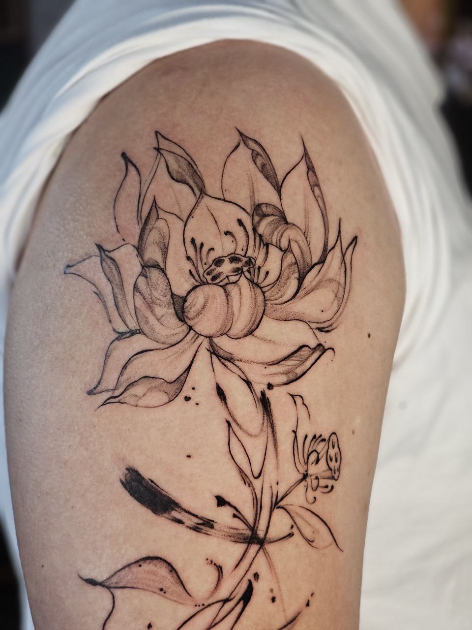 Floral tattoo — Floral · Fine Line by Jing, Cebu