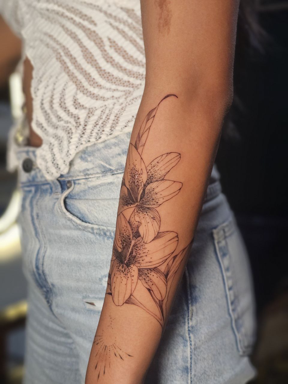 Floral tattoo — Floral · Fine Line by Jing, Cebu