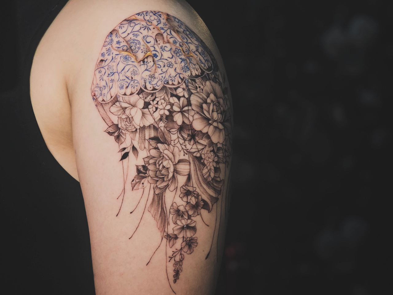 Floral tattoo — Floral · Fine Line by Jing, Cebu