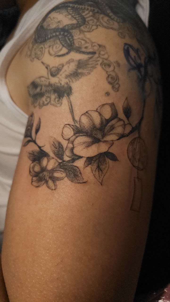 Floral tattoo — Floral · Fine Line by Jing, Cebu