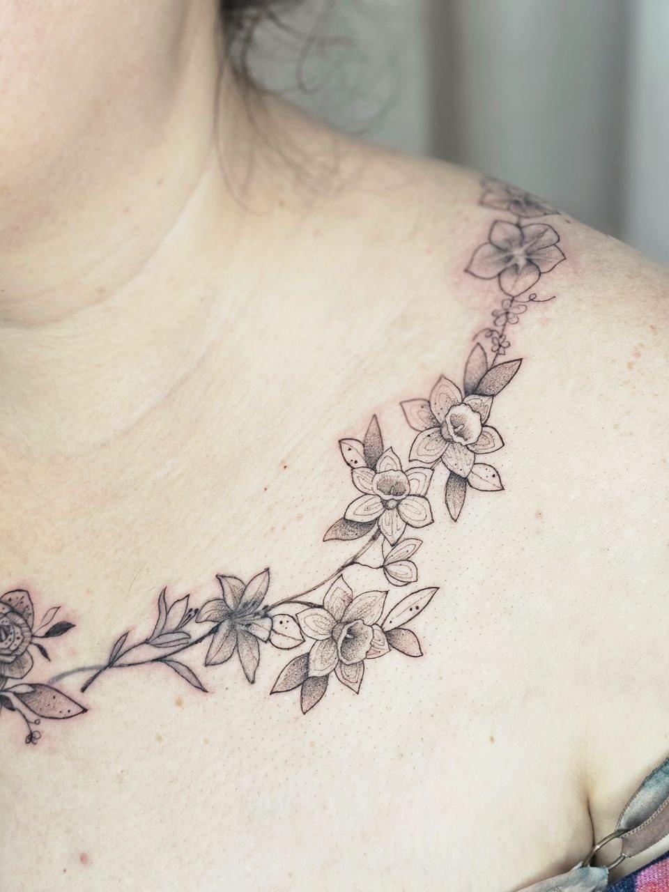 Floral tattoo — Floral · Fine Line by Jing, Cebu