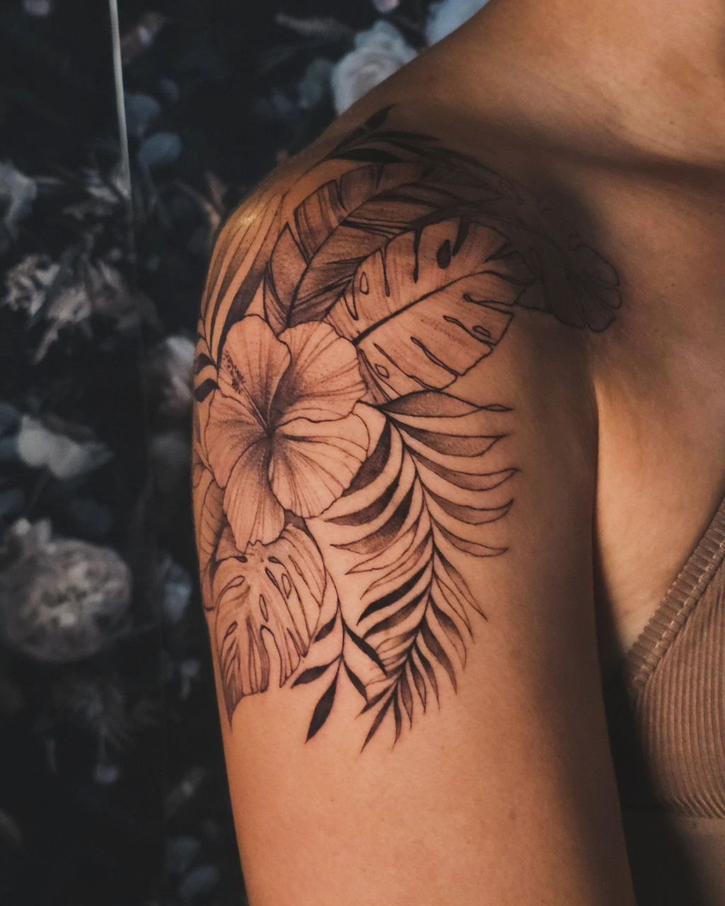 Floral tattoo — Floral · Fine Line by Jing, Cebu