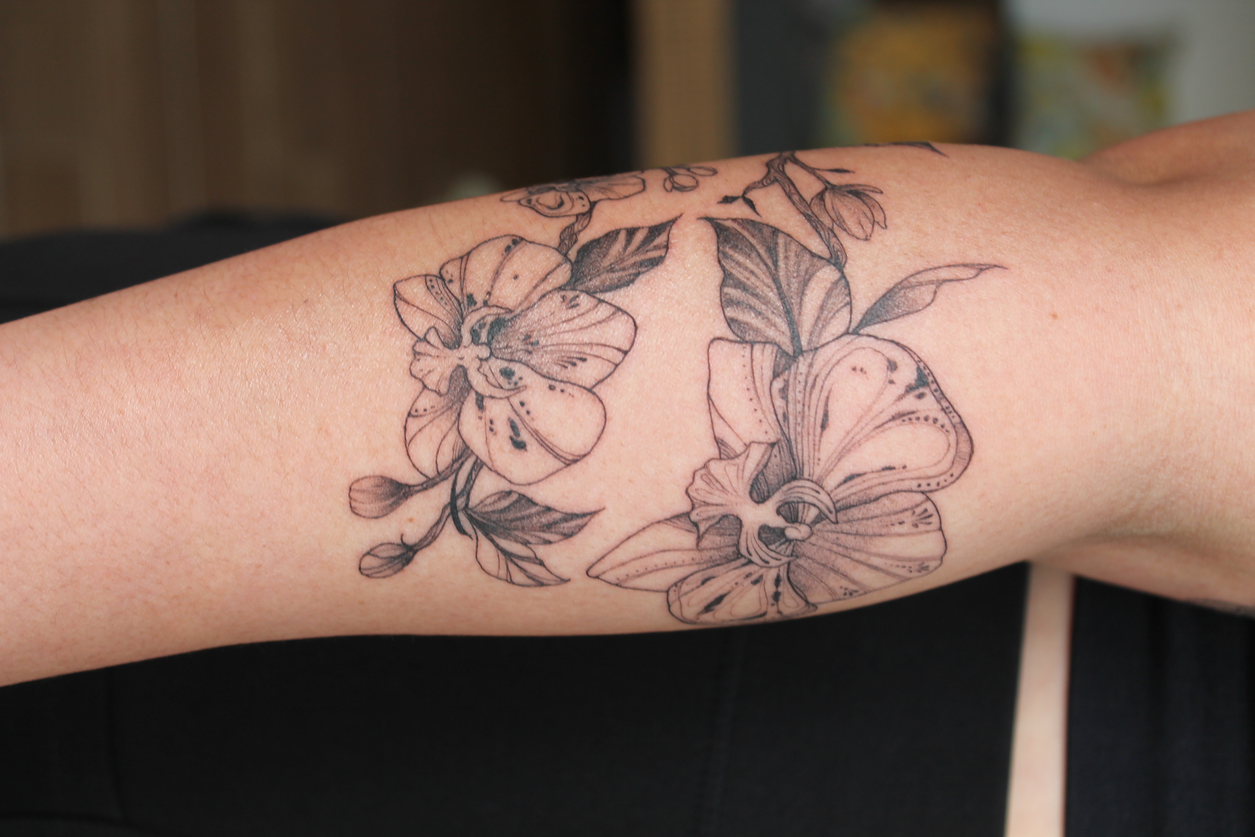 Floral tattoo — Floral · Fine Line by Jing, Cebu
